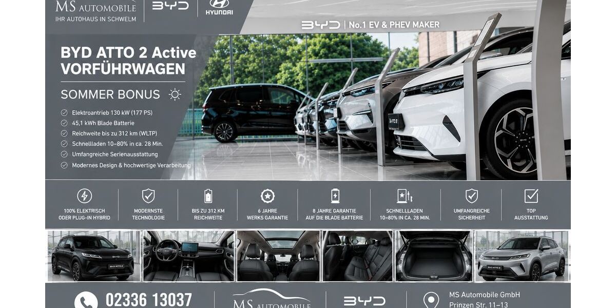 BYD ATTO 2 1.500 km 27.850 &euro; Schwelm 58332