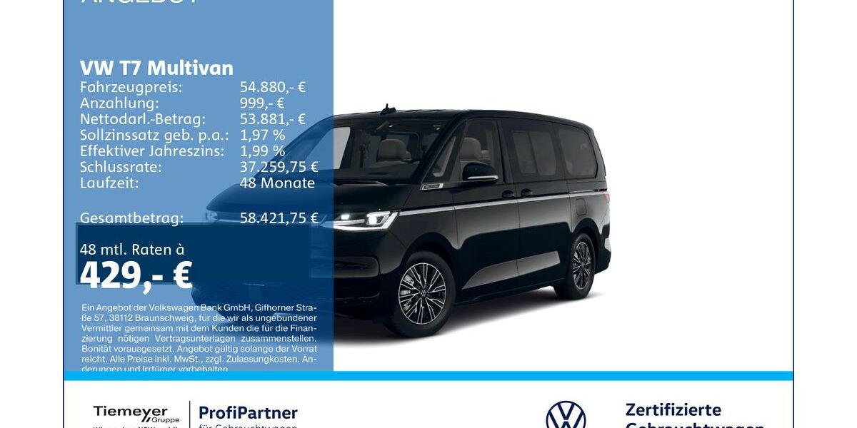 VW T7 Multivan 20.464 km 54.450 &euro; Recklinghausen 45663